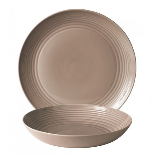 Gordon Ramsay Royal Doulton Maze 2-Piece Serving Set, Taupe