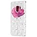 Galaxy S9 Case, Printed 3D Bling Crystal Lucky PU Leather Wallet Case with Wrist Strap Flip Kickstand ID&Credit Card Pockets Ultra-Strong Magnetic Closure Shockproof Skin for Samsung Galaxy S9, Lotus