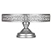 Amalfi Decor 14 Inch Cake Stand, Dessert Cupcake Pastry Candy Display Plate for Wedding Event Birthday Party, Large Round Metal Pedestal Holder, Silver