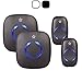 Wireless Doorbell by SadoTech - Waterproof Door Bells & Chimes Wireless Kit,1000-ft Range,52 Door Chimes, 4 Volume Levels with LED,Wireless Doorbells w/ 2 Receivers & 2 Buttons, Starpoint, Matte Black