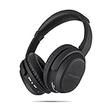 Active Noise Cancelling Bluetooth Headphones, ANCDEEP ANCONE HiFi Stereo Deep Bass Over Ear Wireless Headphones with Built-in Microphone and Carrying case for iPhone/Android/PC/TV(Black)