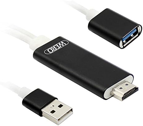 WERO Lightning/ MHL/USB-C Digital AV Adapter, 3in1 HDMI Mirroring Cable for Phone Screen Mirroring Cast to HDTV/Projector/ Monitor for iPhone X/ 8 7 plus/ iPad Samsung HUAWEI, 2.8ft (Black)