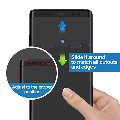 Galaxy Note 8 Screen Protector, Alinsea Galaxy Note 8 Screen Protector [Not Glass][Case Friendly][Bubble-Free] [No Lifted Edges] Film for Samsung Galaxy Note8 [2-Pack]