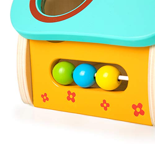 image for rolimate Pounding Wooden Toy House with Toy Hammer, Unique Design for 