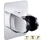 Shower Head Holder, Adhesive Handheld Shower Holder NO Drilling Wall Mount Bracket, Bathroom Installation & Mounting Kits Waterproof and Adjustable