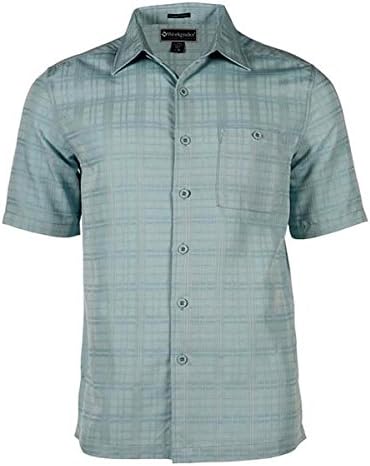 Weekender - Amelia Island, Jade Colored Matched Pocket, Square Hem Casual Shirt
