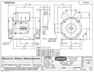 Amazon.com: 5HP 3450rpm 145T 230V Replacement Air ... baldor 5hp motor wiring diagram 