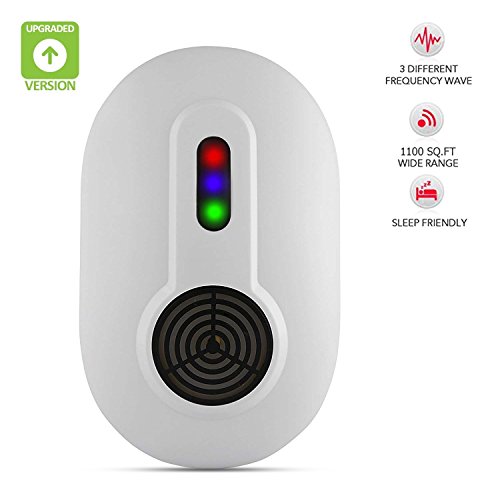 Ultrasonic Pest Repeller Triple Action Deep Repel Tech - Electronic Pest Control Plug In-Mouse Rat Repellent, Repeller for Roaches, Mosquitoes, Rats,Mice and other Rodent Pests- Indoor,Garden,