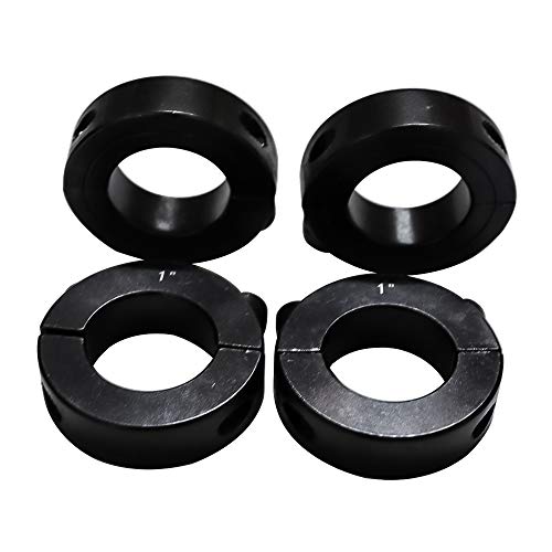Bore 1/2 Inch Double Split Shaft Collar Black Oxide Set Screw Style Two