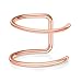 Ruifan 316L Surgical Steel Double-Rings Fake Faux Clip On Septum Lip Nose Hoop Ring Body Piercing Jewelry Unisex 20G 5/16