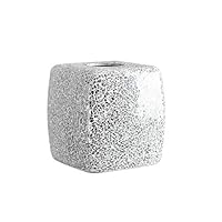 Whole Housewares Mosaic Glass Tissue Holder Decorative Tissue Cover Square Box (Silver)