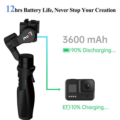 Hohem iSteady Pro 3 3-Axis Gimbal Stabilizer for Gopro 8/7/6/5/4, for Osmo Action and Other Action Cameras - Support WiFi & Cable Control ,IPX4Splash Proof(2020 New Version)