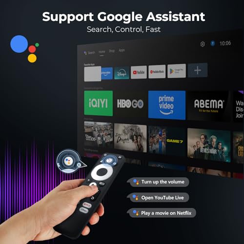 Smart Projector-4K Projecteur Home:【Built-in Google TV|180° Stand|2000 Brightness|Voice Control】 Movie Projector with WiFi6 & Bluetooth5.4 Auto Keystone Sovboi S61Pro Ceiling Compatible with Netflix