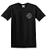 GunShowTees Men's Fire Dept/American Flag Skull Thin Red Line Shirt, X-Large, Black