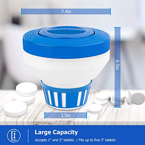 Dopobo Chlorine Dispenser Chlorine Floater Floating Chemical Dispenser for Swimming Pool, Spa