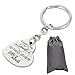 AIEX Teacher Appreciation Gifts Key Chain Heart Shaped Key Ring Set Message Keychain Halloween Thanksgiving Christmas for Women Men(3 PCS)
