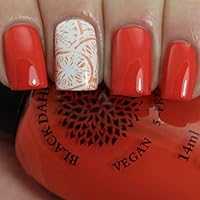 Sunflower Bouquet | Bright Orange Creme Nail Polish | Coral Cream Varnish | by Black Dahlia Lacquer