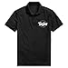 M.STRA Men Taylor-Guitars-Sign- Cotton Black Polo Tee Shirts Short Sleeved