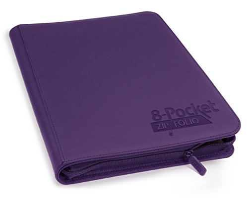 8 Pocket Quadrow Zipfolio Xeno Deck Case, Purple