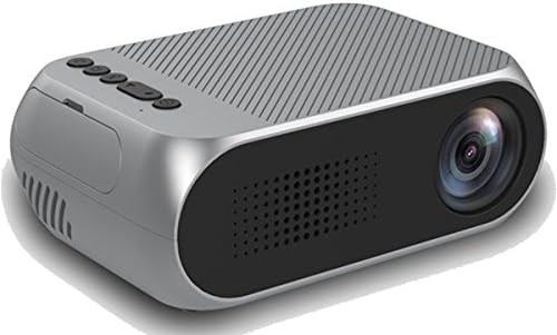 1080P Portable LED Video Projector, Mini Multimedia Projector with USB/SD/AV/HDMI support PC U-Stick Ideal for Home Pocket Projector for Video Movie Game - Gray