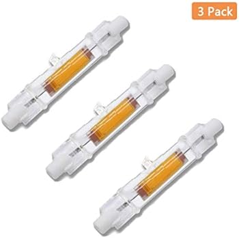 EBD Lighting 78mm 5W R7S LED Bulb (3 Pack) 75W Halogen Equivalent 78mm J-Type 5W 120V R7S Base 3000K Warm White J Type T3 78mm Double Ended Flood Light Bulbs 360°Beam Angle Landscape Lights