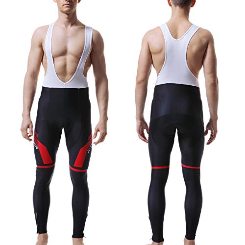 image for X-TIGER Men's Cycling Bike Bib Shorts/Pants,5D Pro Gel Padded Compress