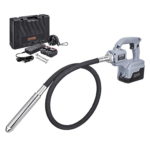 VEVOR Cordless Concrete Vibrator, 5.6 ft, Electric Vibrator 15500 VPM