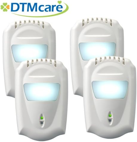 (4 Pack) Anion (Negative Charged Ion) Air Purifier, Refresher, Cleaner with LED night light. SGS test report of Ion detected. Plug-in purifier recharges your mind/body. Eliminating odors,dust,pollen.