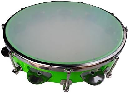 Ekam Musical Fibre Dafli/Tambourine Random colour 8 inch Hand Percussion Musical Instrument