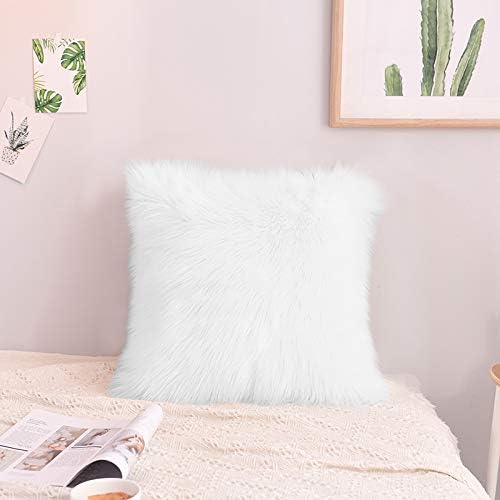 Amazon Com Faux Fur Pillow Case Kmeivol Super Soft Shag Pillow