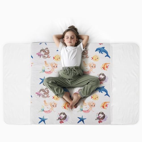 PISOLO - Ultra Absorbent 100% Waterproof Mattress Protector for Baby Bed 91 x 86 cm with Tuck-in Wings, Easy to Change and Washable, Ideal for Potty Training