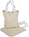 Kangaroos 8 X 8 Natural Color 100% Cotton Canvas Tote Bags (18 Pack) - Reusable Grocery or Shopping Bag for Travel, Fruit, Vegetable and Laundry