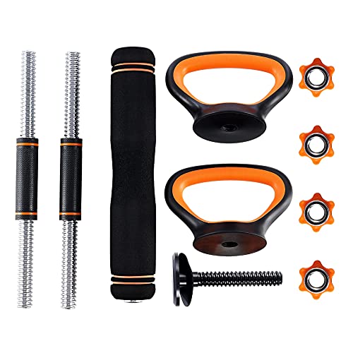 ZELUS Kettlebell Grip for Dumbbell, Kettlebell Handle for Plates, 6 in 1 Multifunctional