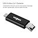 VOGEK SD Card Reader, 3-in-1 USB 3.0/USB C/Micro USB Card Reader - SD, Micro SD, SDXC, SDHC, Micro SDHC, Micro SDXC Memory Card Reader for MacBook PC Tablets Smartphones with OTG Function, Black