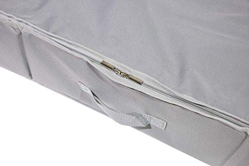 Clorso Under Bed Wrapping Paper Storage Container fits 40 & 42 Inch Gift Wrap Rolls - Gift Wrap Storage Box - Large Wrapping Paper Containers with 2 Large Inner Pockets (Gray)