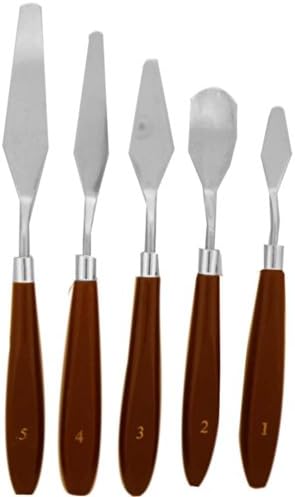 ARTIST'S BEST: 5 Piece Oil Painting Stainless Steel Pallete Knives : ( Pack of 1 Pc )