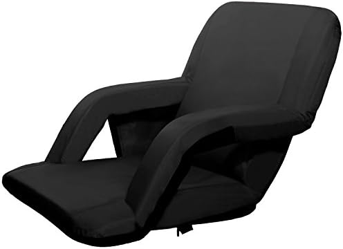 Victoria Young Portable Reclining Stadium Padded Seat Black