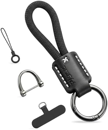 Amazon.com: Leather Keychain Built-in Find My Tracker, Car Key Fob
