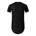 UNRESTRAINED Mens Streetwear Swag Clothing Extended T shirt Black L