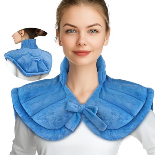 Newgo Wärmekissen Schulter Mikrowelle, Mikrowelle Körnerkissen Nacken Schulter, Nackenkissen Kirschkern Wärme- Und Kältetherapie, Natürliche Leinsamen Feuchte Wärme