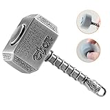 MAYBO SPORTS Wiitin Thor's Battle Hammer Fidget Spinner with Zipped Storage Bag, The Mighty Mjolnir Toy Made by Metal - Antique Silver