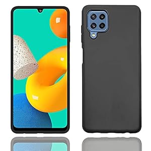 POPIO Back Cover For Samsung Galaxy F22 ( Silicone|Black )