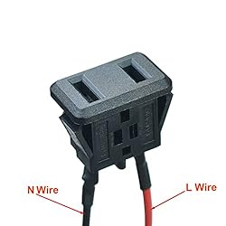 2Pcs 2 Pins US Power Socket Plug Panel 10A 125V AC