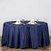 LinenTablecloth 120-Inch Round Polyester Tablecloth Navy Blue