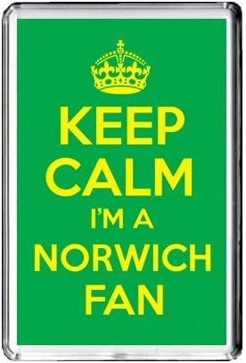 KEEP CALM I'M AN NORWICH FAN - NOVELTY FOOTBALL FRIDGE MAGNET