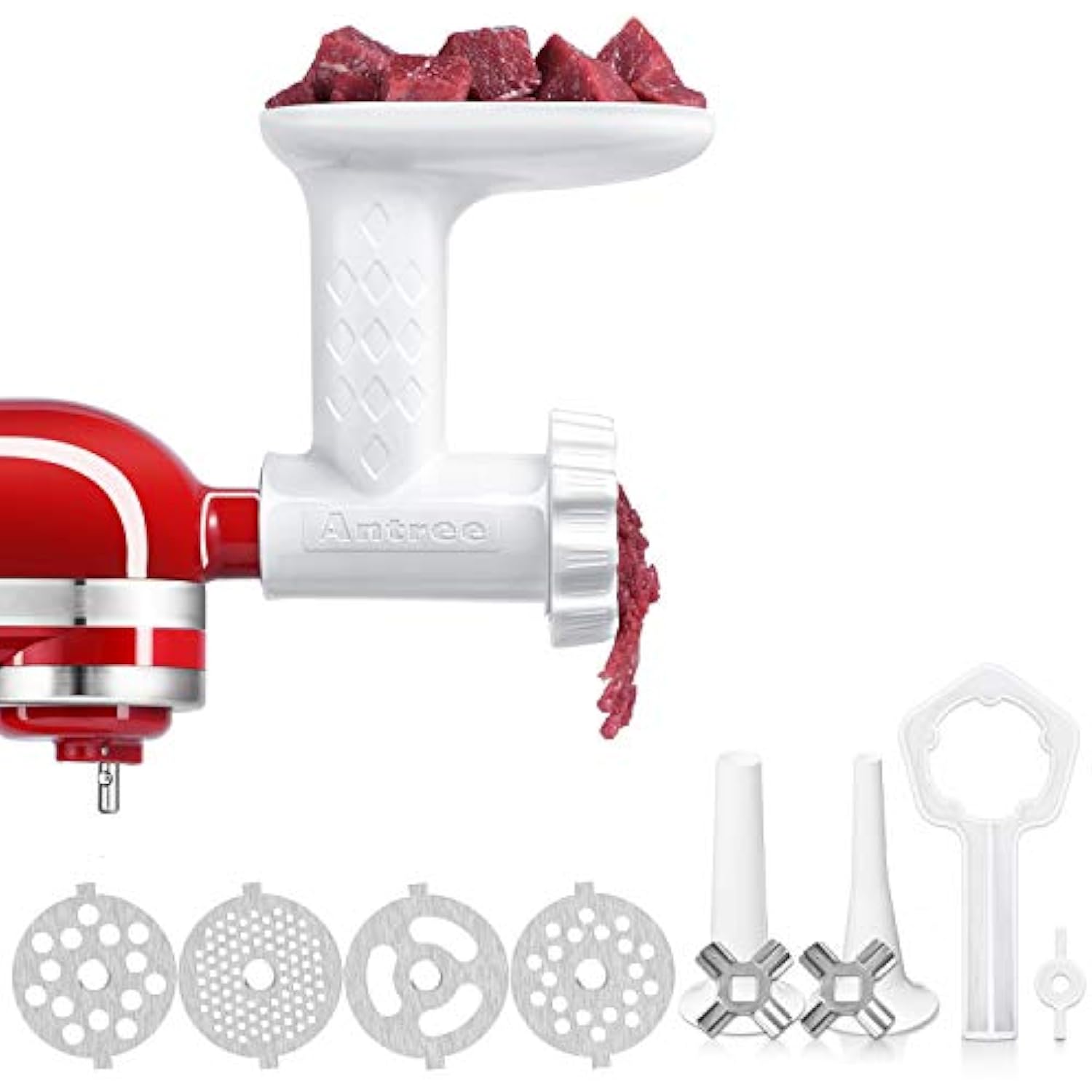 Antree Meat Grinder Attachment fits for KitchenAid Stand Mixer Food
