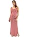 PattyBoutik Mama Striped Scoop Neck Maternity Maxi Dress (Red and White M)
