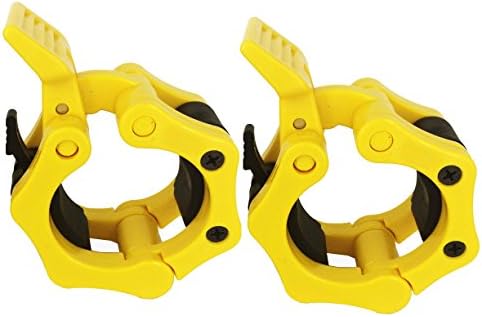 Tengreen 2 Inch(50mm) Olympic Barbell Collars Quick Release Weight Bar Clips Non-Slip Barbell Clamp with Secure Snap Latch for Locking 2-Inch Diameter Olympic Size Bar