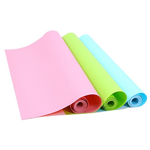 JINDIN Kitchen Shelf Liner Refrigerator Mat Can Be Cut Table Dining Anti-fouling Pad Drawer Wardrobe Cabinet Cover Roll Size 17 Inch Wide 59 Inch Long Pink
