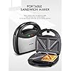 Yabano Sandwiches Toaster 3 in 1 Toastie Makers Waffle Maker Machine & Panini Maker Grill with Detachable Non-Stick…